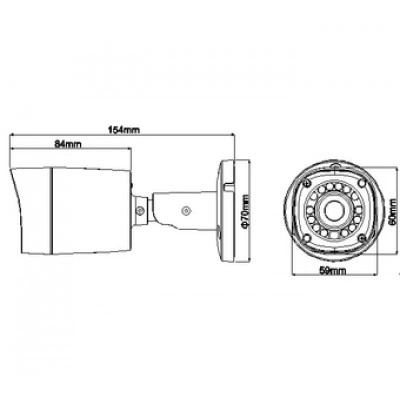 Видеокамера DAHUA DH-HAC-HFW1000RMP-0280B Видеокамера DAHUA DH-HAC-HFW1000RMP-0280B