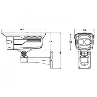 Видеокамера DAHUA DH-HAC-HFW1100BP-0280B Видеокамера DAHUA DH-HAC-HFW1100BP-0280B
