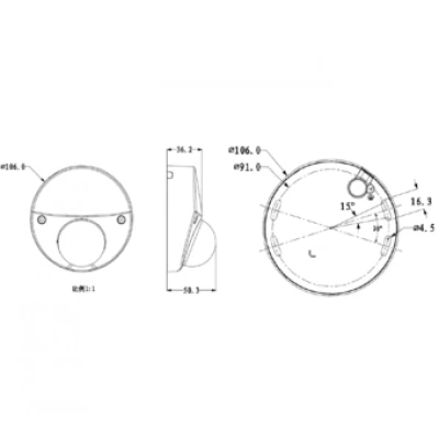 IP-камера DAHUA DH-IPC-HDBW4220FP-0280B IP-камера DAHUA DH-IPC-HDBW4220FP-0280B